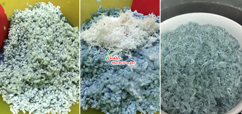 Nấu x&ocirc;i hoa đậu biếc